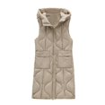 thumbnail image 1 of LIBRCLO Womens Puffer Vest Long Sleeveless Jacket Lightweight Warm Winter Coat with Pockets, 1 of 5