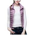 thumbnail image 1 of LIBRCLO Womens Puffer Vest Sleeveless Quilted Jacket Slim Fit Short Warm Down Alternative Coat, 1 of 6