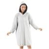 LIBRCLO Womens Long Robes Hooded Solid Color Long Sleeve Pajamas Casual Plush Fleece Loose Fit Loungewear