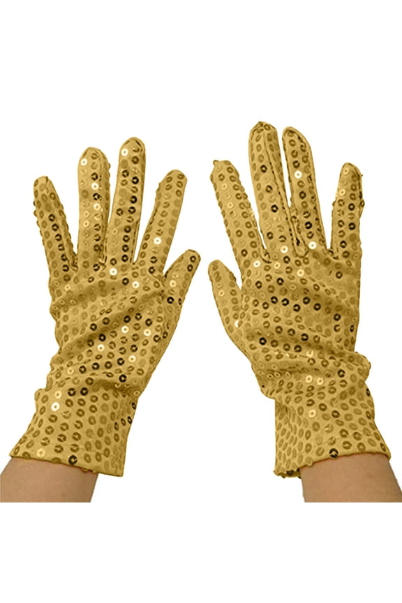Womens Sequins Stage Gloves Night Dance Fashionable Performance Clothing Accessories