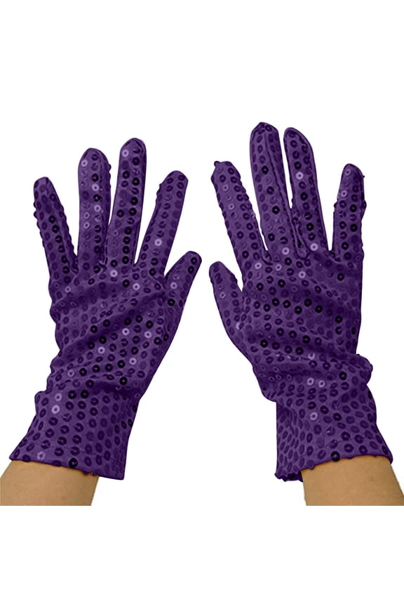 Womens Sequins Stage Gloves Night Dance Fashionable Performance Clothing Accessories