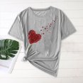 thumbnail image 1 of LIBRCLO Womens Shirts Short Sleeve Crewneck Tops, Valentines Day Love Print Graphic Tees for Casual Holiday Clothes, 1 of 5