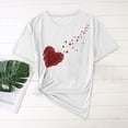 thumbnail image 1 of LIBRCLO Womens Shirts Short Sleeve Crewneck Tops, Valentines Day Love Print Graphic Tees for Casual Holiday Clothes, 1 of 5