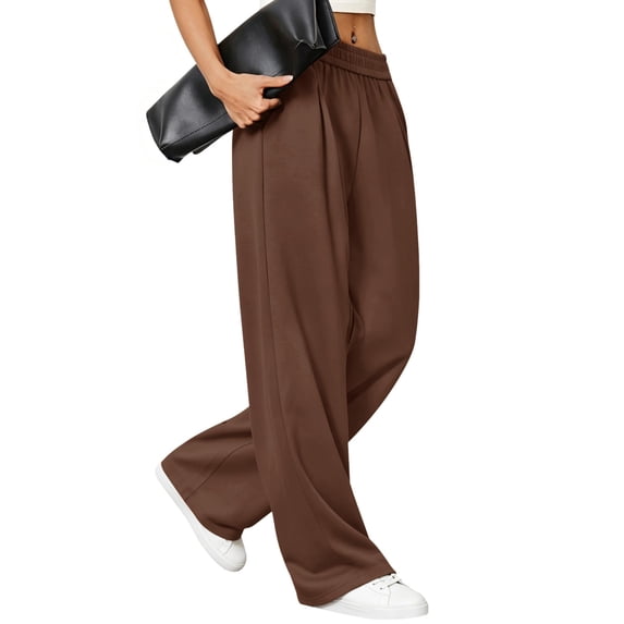 LIBRCLO Womens SweatPants with Pockets High Waist Wide Leg pants Solid Color Casual Fall Athletic SweatPants