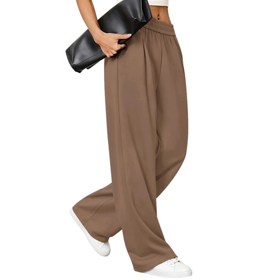 LIBRCLO Womens SweatPants with Pockets High Waist Wide Leg pants Solid Color Casual Fall Athletic SweatPants