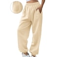 thumbnail image 1 of LIBRCLO Womens Sweatpants with Pockets, High Waist Lounge Sweatpants Elastic Bottom, Casual Athletic Jogger Pants, 1 of 5