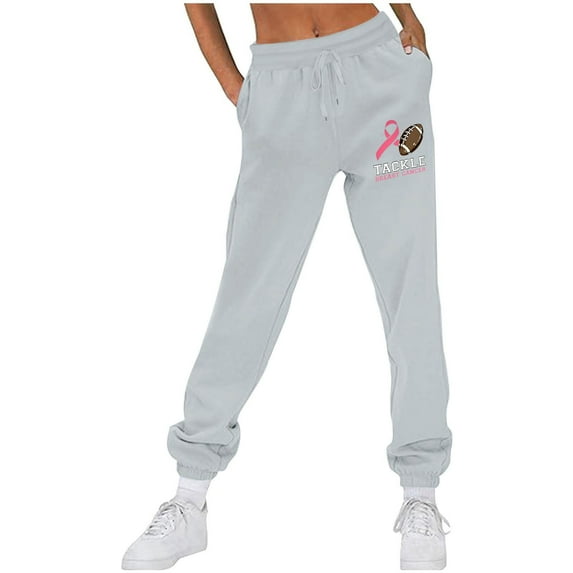 LIBRCLO Womens Sweatpants with Pockets Printed Fleece Athletic Pants Running Fitness Jogger Pants for Fall