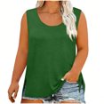 thumbnail image 1 of LIBRCLO Womens Tank Tops Plus Size Crew Neck Solid Shirts Fashion Summer Casual Loose Tank, 1 of 8