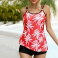 thumbnail image 1 of LIBRCLO Womens Tankini Swimsuits 2 Piece Two Thin Straps Printed Camisole Bathing Suits Backless Summer Beach Swimsuits, 1 of 6