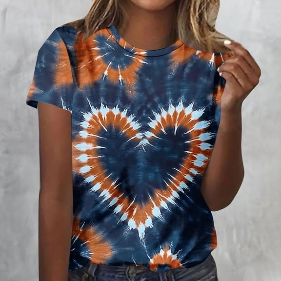 LIBRCLO Womens Valentines Day T Shirts, Short Sleeve Crewneck Shirts, Casual Holiday Graphic Tees