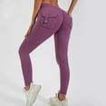thumbnail image 1 of LIBRCLO Womens Yoga Pants with Pockets Solid Color Breathable High Waist Fitness Stretch Slim Fit Comfortable Fashion Yoga Pants, 1 of 3