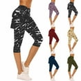 thumbnail image 1 of LIBRCLO Yoga Pants for Women Capris Slim Fit Comfort Waist Athletic Leggings Army Green L, 1 of 6