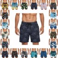 thumbnail image 1 of LIBRCLO Mens Swim Trunks Quick Dry Fashion Printing Board Shorts Casual Lightweight Breathable Summer Beach Bathing Suit with Pockets and Drawstring, 1 of 6