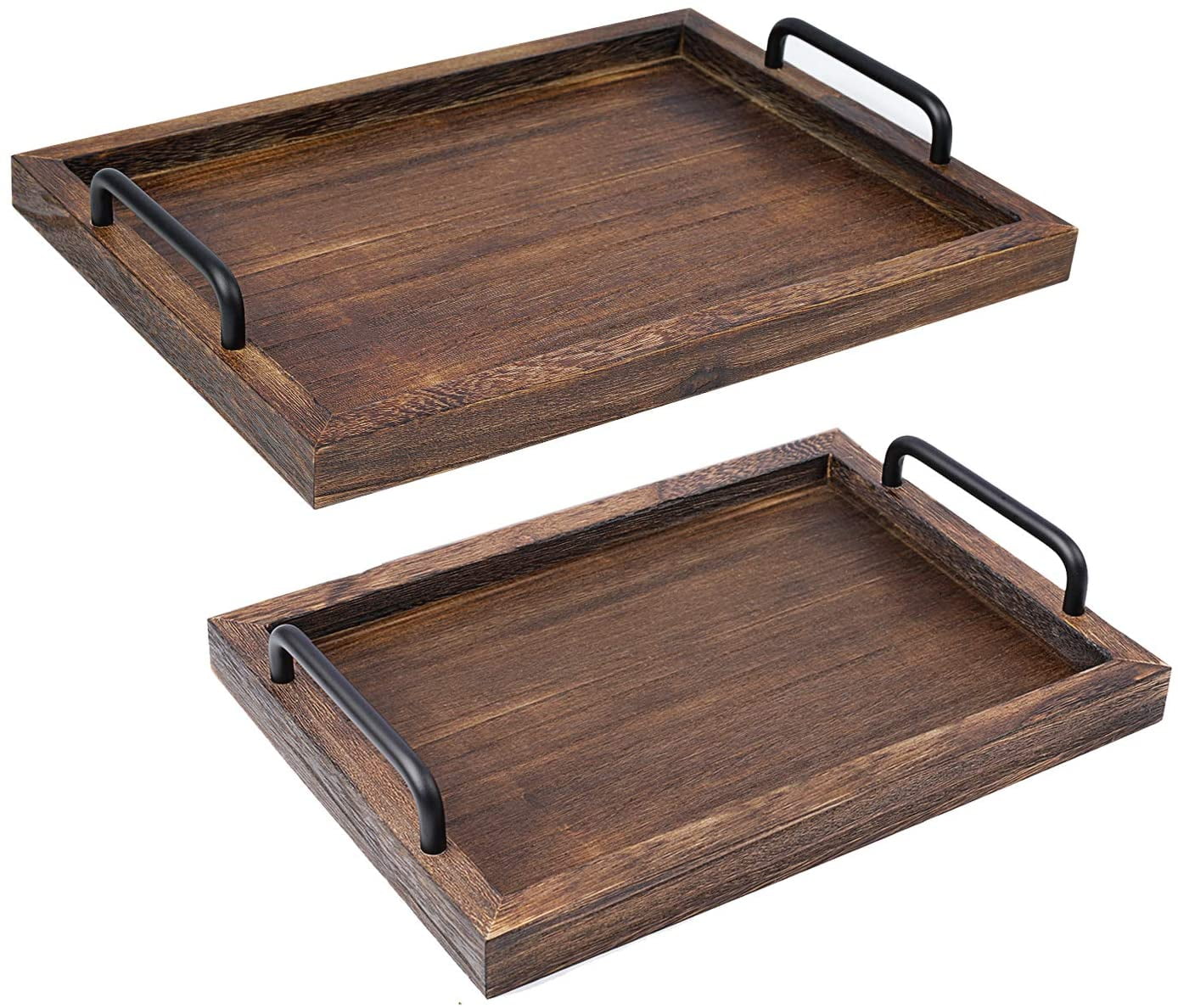 Unfinished Wood Nesting Trays, 2 Sets of 6 Wooden Crafting Trays, for Serving, Organizing, DIY Dcor, and Play Tray, by Woodpeckers, Size: Medium