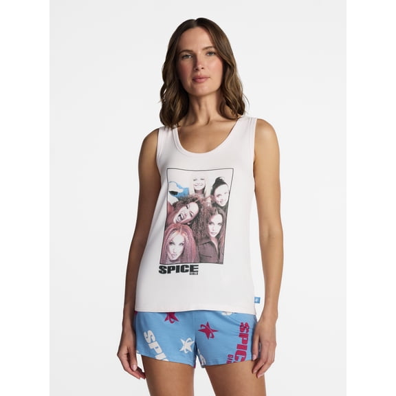 Spice Girls Women's Tank Top and Shorts Pajama Set, 2-Piece, Sizes XS-3XL