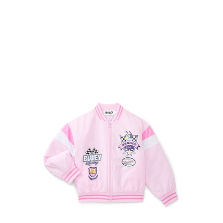 Bluey Girls Bomber Jacket, Sizes XS-L