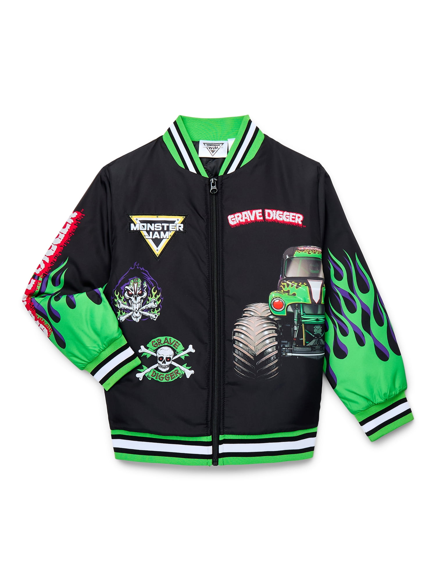 Monster Jam Boys Graphic Bomber Jacket, Sizes 4-12 - Walmart.com