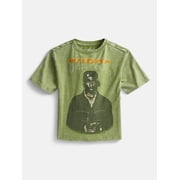 Tupac Boys Mineral Washed Retro Graphic Tee with Short Sleeves, Sizes 4-18