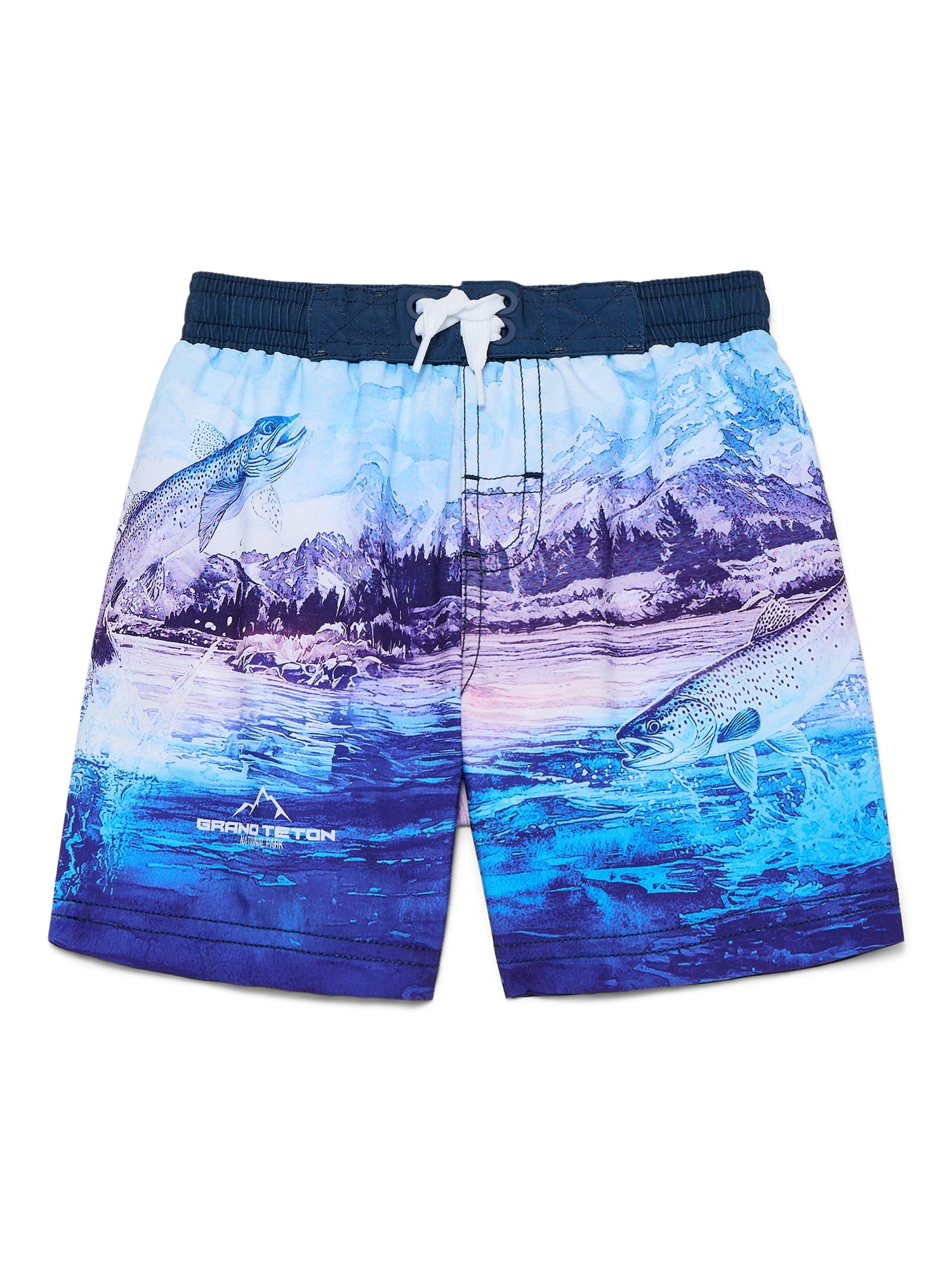 National Park Foundation Boys Swim Shorts with UPF50, Sizes 4-14