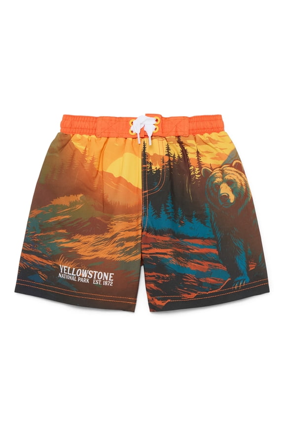 National Park Foundation Boys Swim Shorts with UPF50, Sizes 4-14