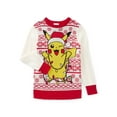 thumbnail image 1 of Pokemon Little and Big Boys' Pikachu Christmas Sweater, Sizes 4-18, 1 of 3