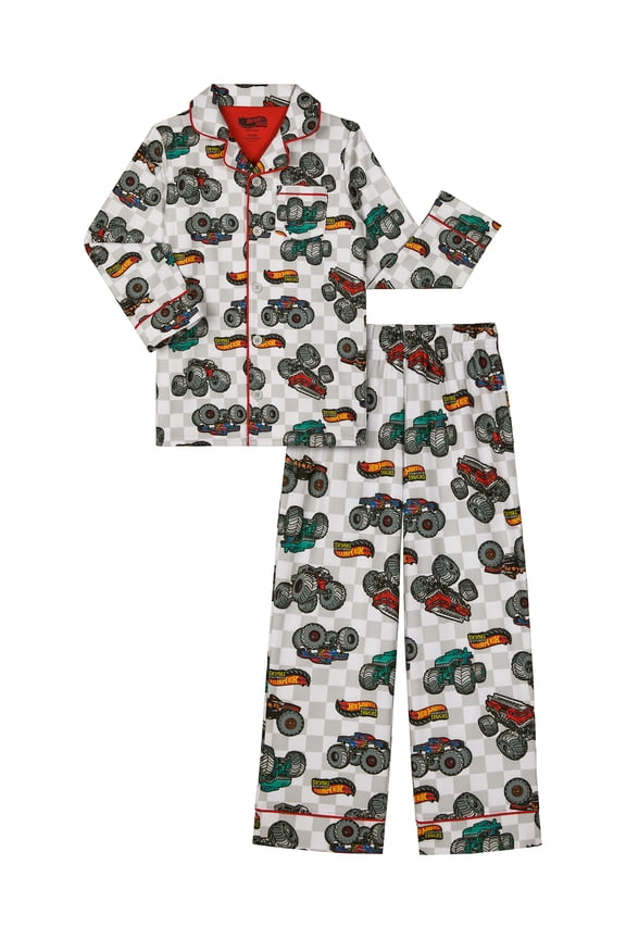 Boys Notch Collar Top and Sleep Pants Pajama Set, 2-Piece, Sizes 4-12