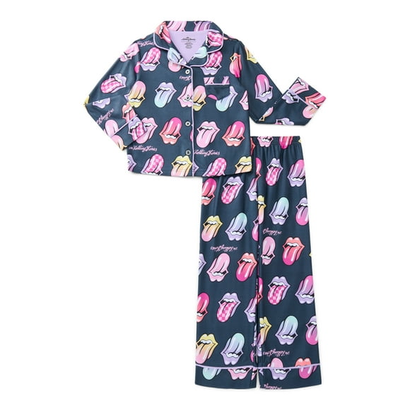 The Rolling Stones Girls Coat and Pants Pajama Set, 2-Piece, Sizes 4-12