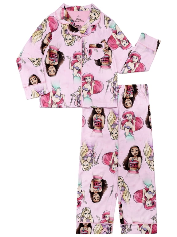 Girls Long Sleeve Coat and Pant 2-Piece Pajama Set, Size 4-12