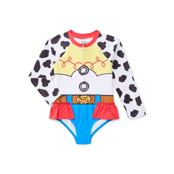 Character Toddler Girl Cosplay One- Piece Zip Swimsuit, Sizes 2T-5T