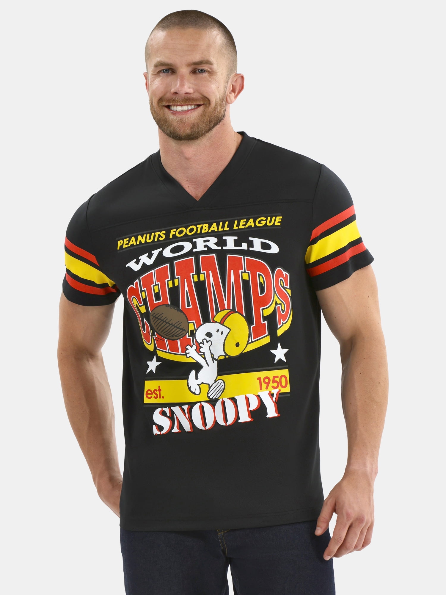 Snoopy Men's and Big Men's Mesh Football Jersey, Sizes S-3XL
