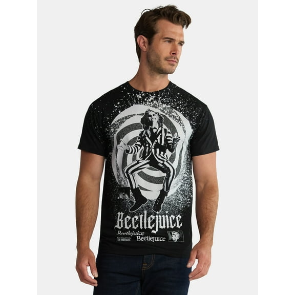 Beetlejuice Men's and Big Men's Graphic Tee with Short Sleeves, Sizes XS-3XL
