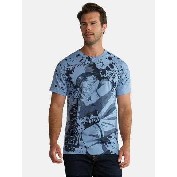 Naruto Men's and Big Men's Graphic Tee with Short Sleeves, Sizes XS-3XL