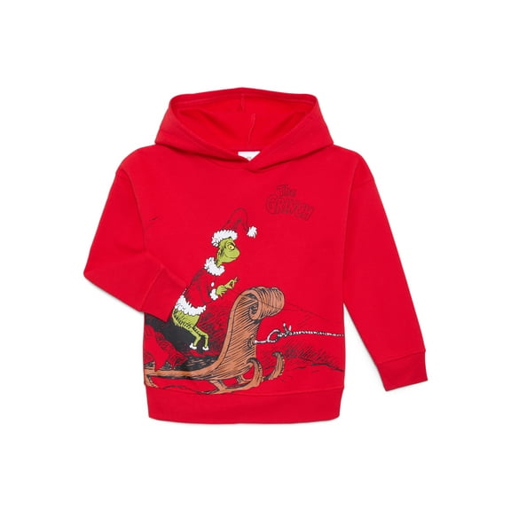 Dr. Seuss The Grinch Little and Big Boys' Front Back Graphic Hoodie, Sizes XS-XXL