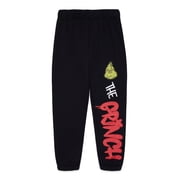 Dr. Seuss Grinch Little and Big Boys' Graffiti Graphic Jogger Pants, Sizes 4-18