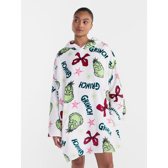 The Grinch Women's Oversized Fleece Hoodie, Sizes XS-3XL