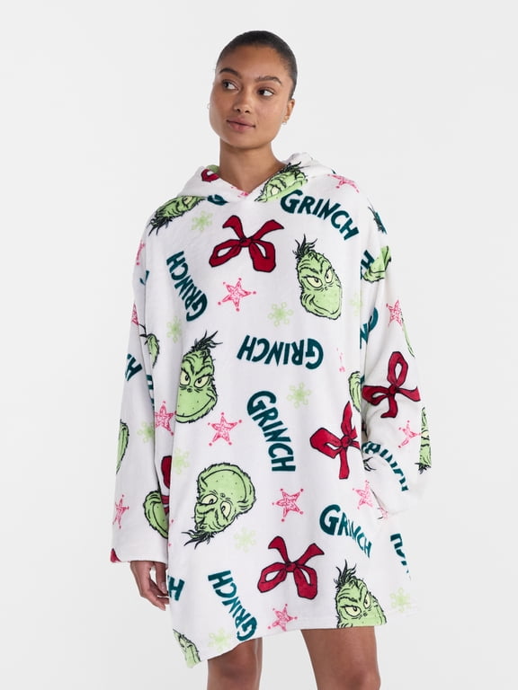The Grinch Women's Oversized Fleece Hoodie, Sizes XS-3XL