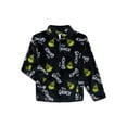 thumbnail image 1 of Dr Seuss Grinch Boys Plush Graphic Quarter Zip Jacket, Sizes 4-18, 1 of 1