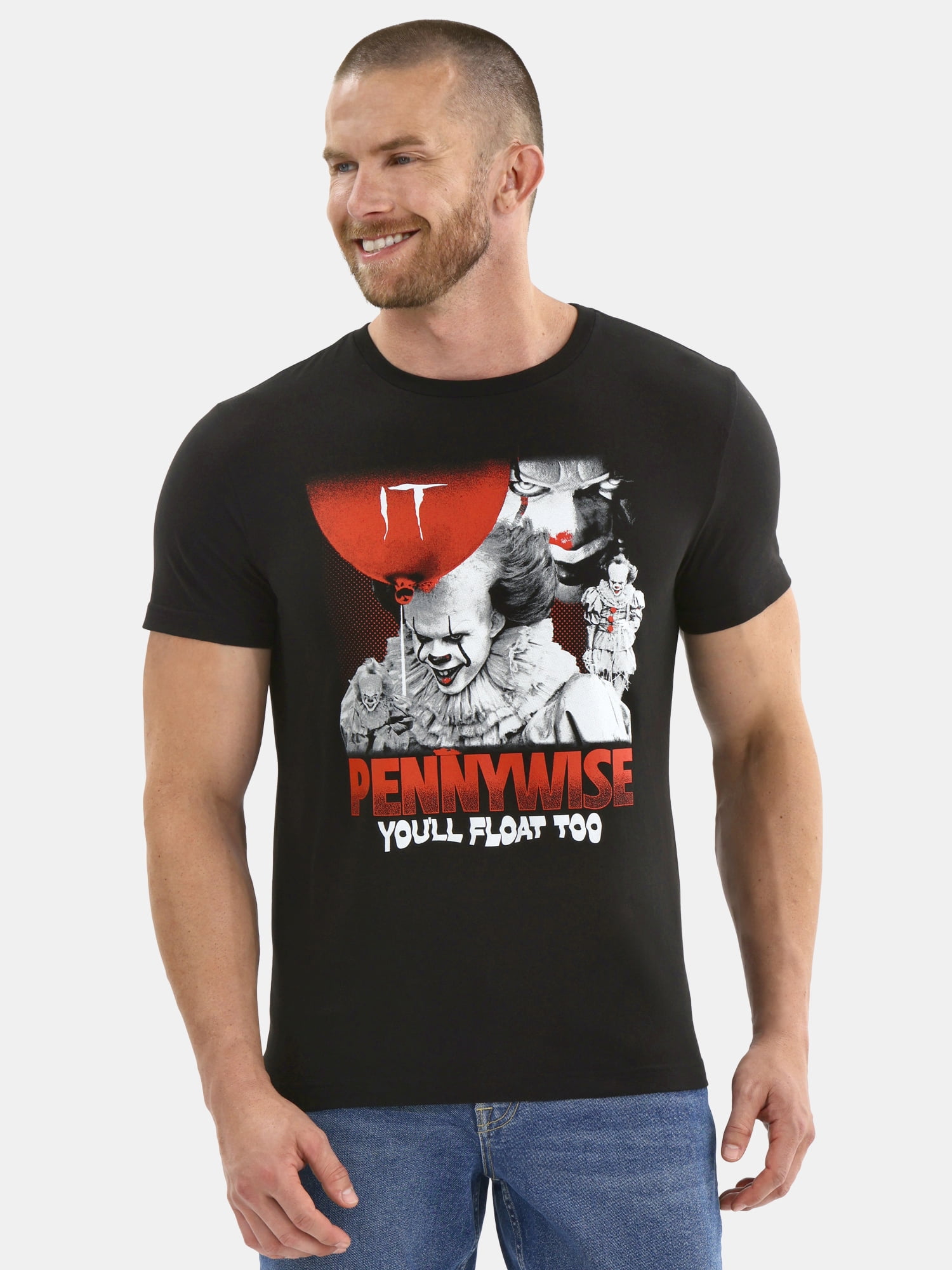 Pennywise Men's and Big Men's Halloween Graphic Tee, Sizes XS-3XL