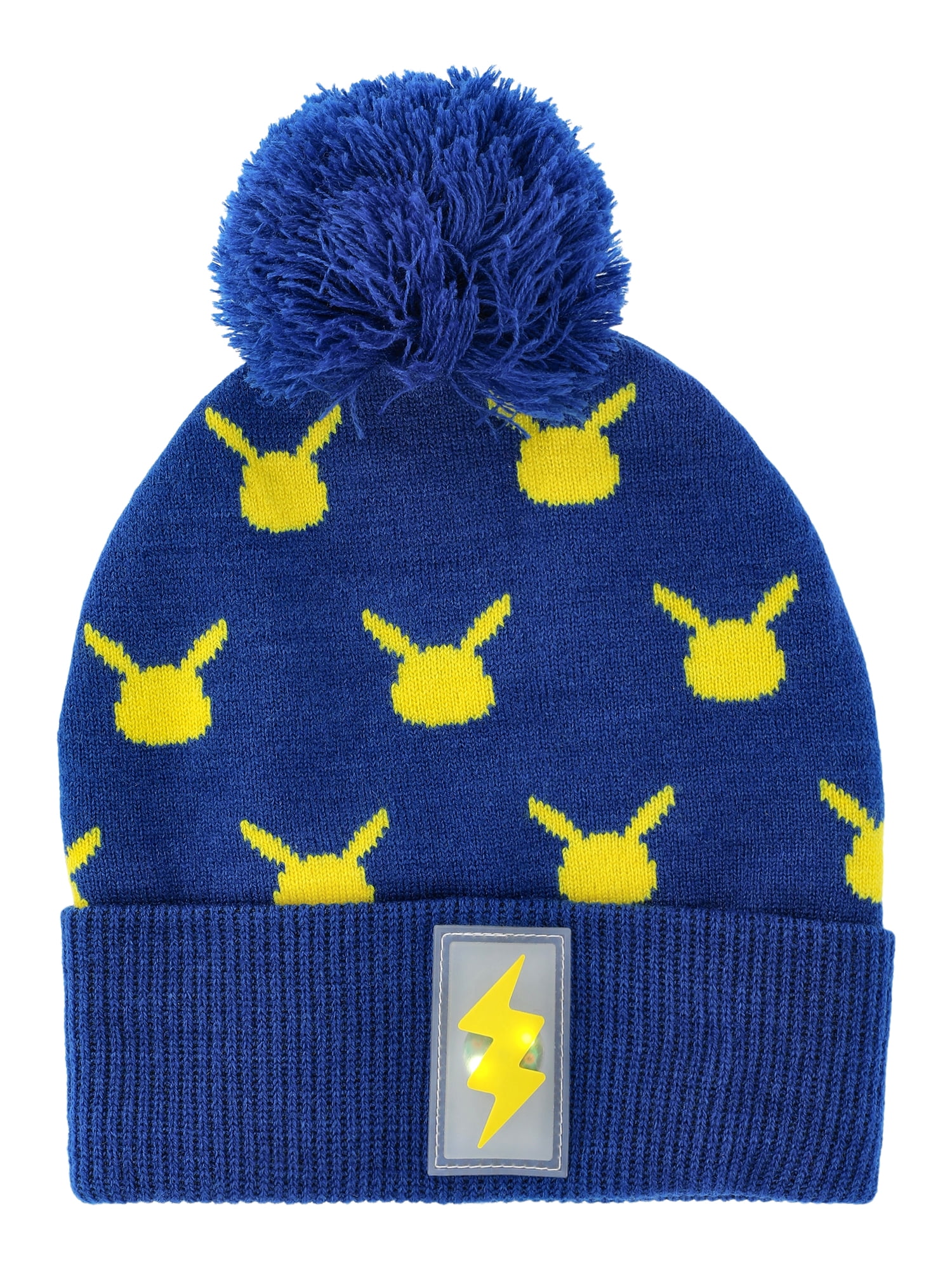 Pokemon Boys' Pikachu Light Up Beanie Hat and Gloves Set, 2-Piece