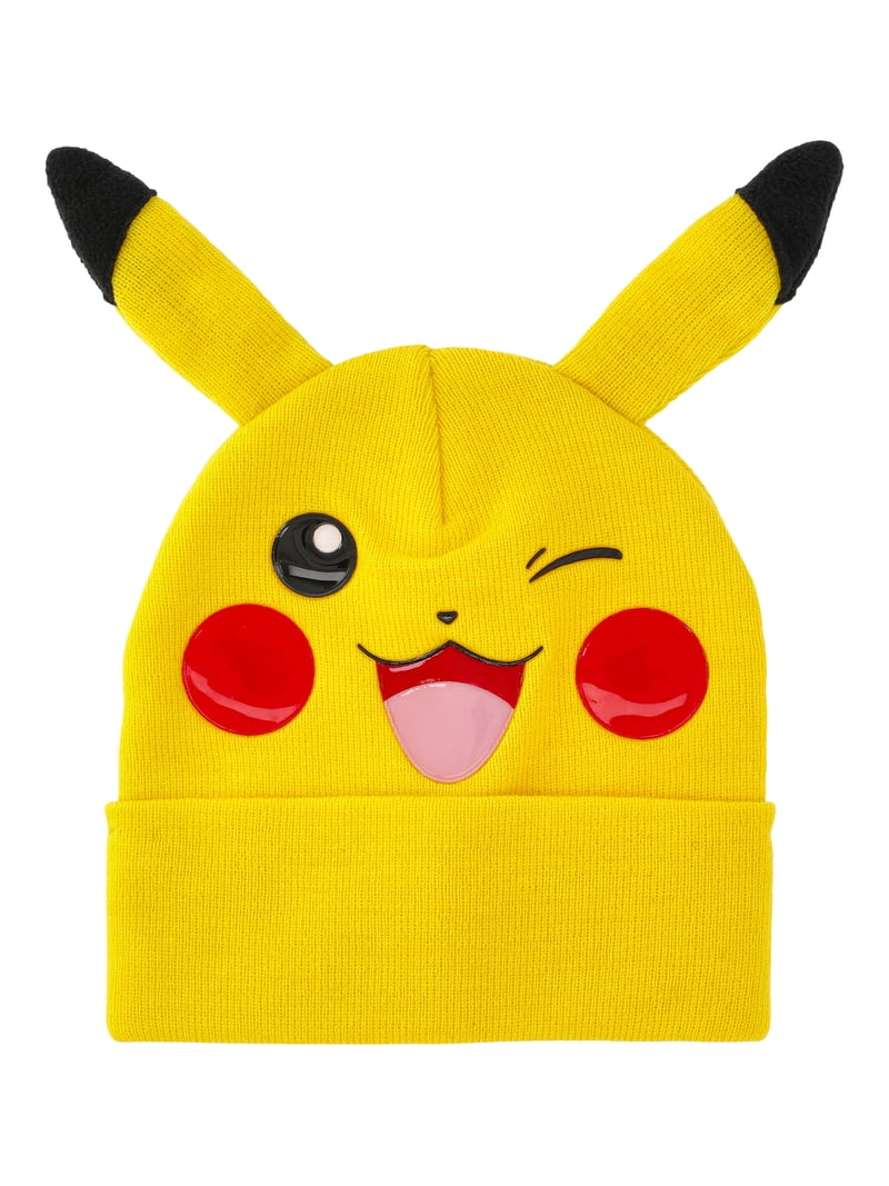 Pokemon Pikachu Beanie Hat and Gloves Set, 2-Piece - Walmart.com
