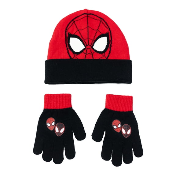 Spider-Man Boys Beanie Hat and Glove Set