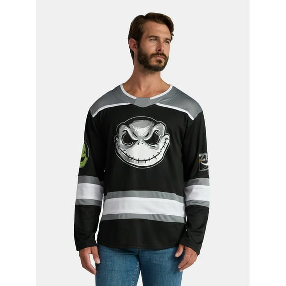 Disney's The Nightmare Before Christmas Men's & Big Men's Jack Skellington Hockey Jersey, Sizes XS-3XL
