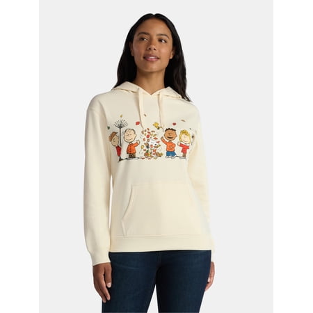 Peanuts Women's Fall Graphic Hoodie with Long Sleeves, Sizes XXS-XXL