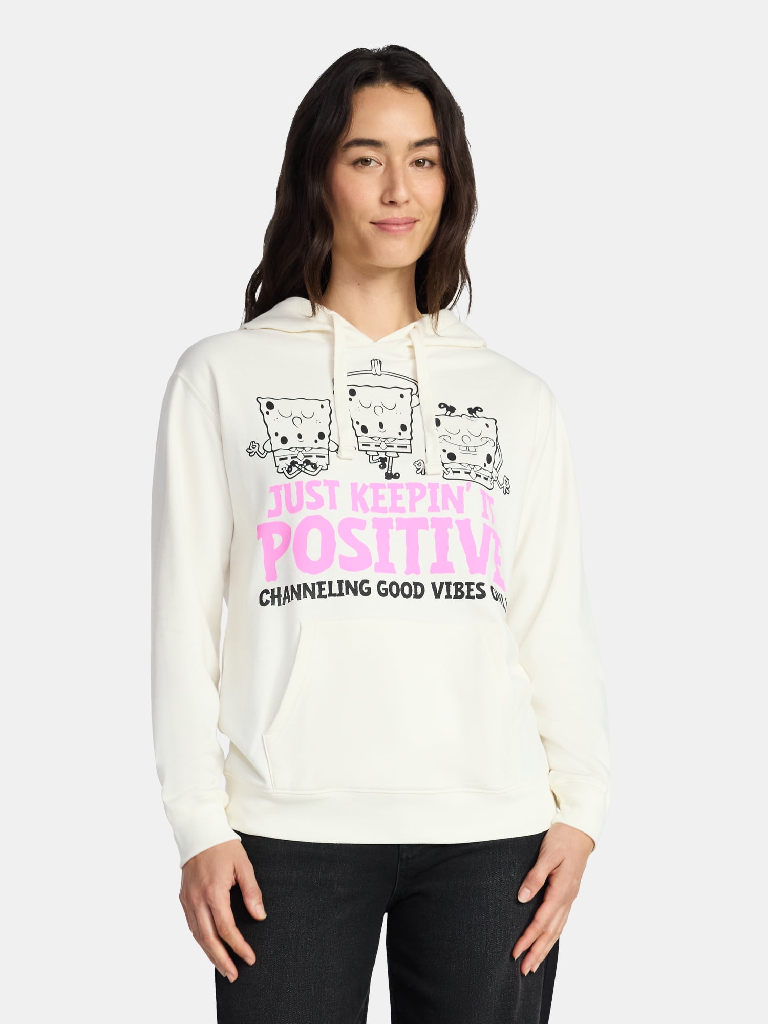 SpongeBob SquarePants Women's Hoodie with Long Sleeves, Sizes XXS-XXL