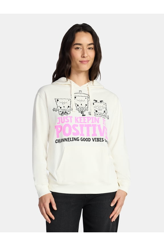 SpongeBob SquarePants Women's Hoodie with Long Sleeves, Sizes XXS-XXL
