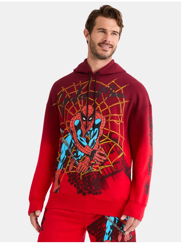 Marvel Spiderman Printed Fleeced Hoodie