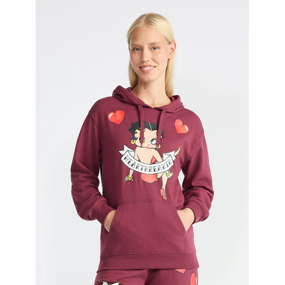 Betty Boop Women's Graphic Print Hoodie, Sizes XXS-XXL