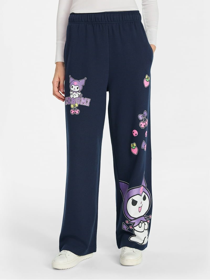 Hello Kitty and Friends Women's Kuromi Graphic Sweatpants, Sizes