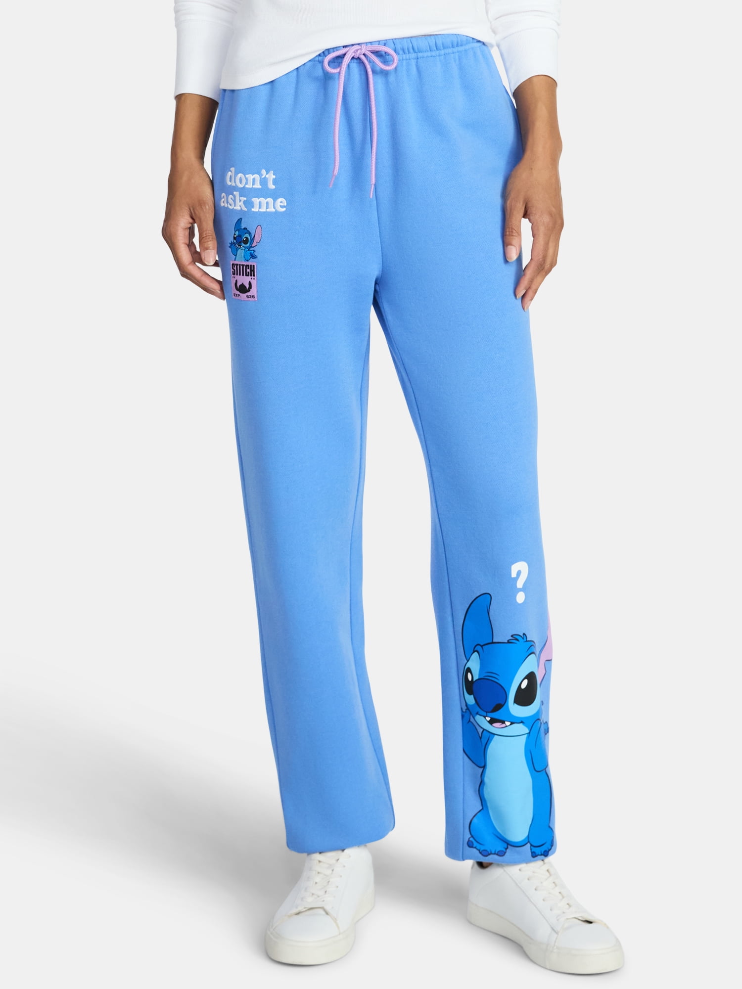 Disney Stitch Women's Graphic Jogger Pants, 30'' Inseam, Sizes XXS