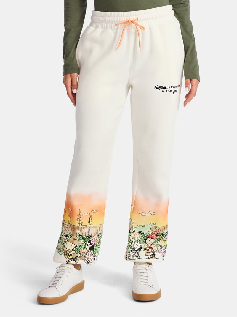 Peanuts Women's Sunset Scene Graphic Jogger Pants, Sizes XXS–XXL